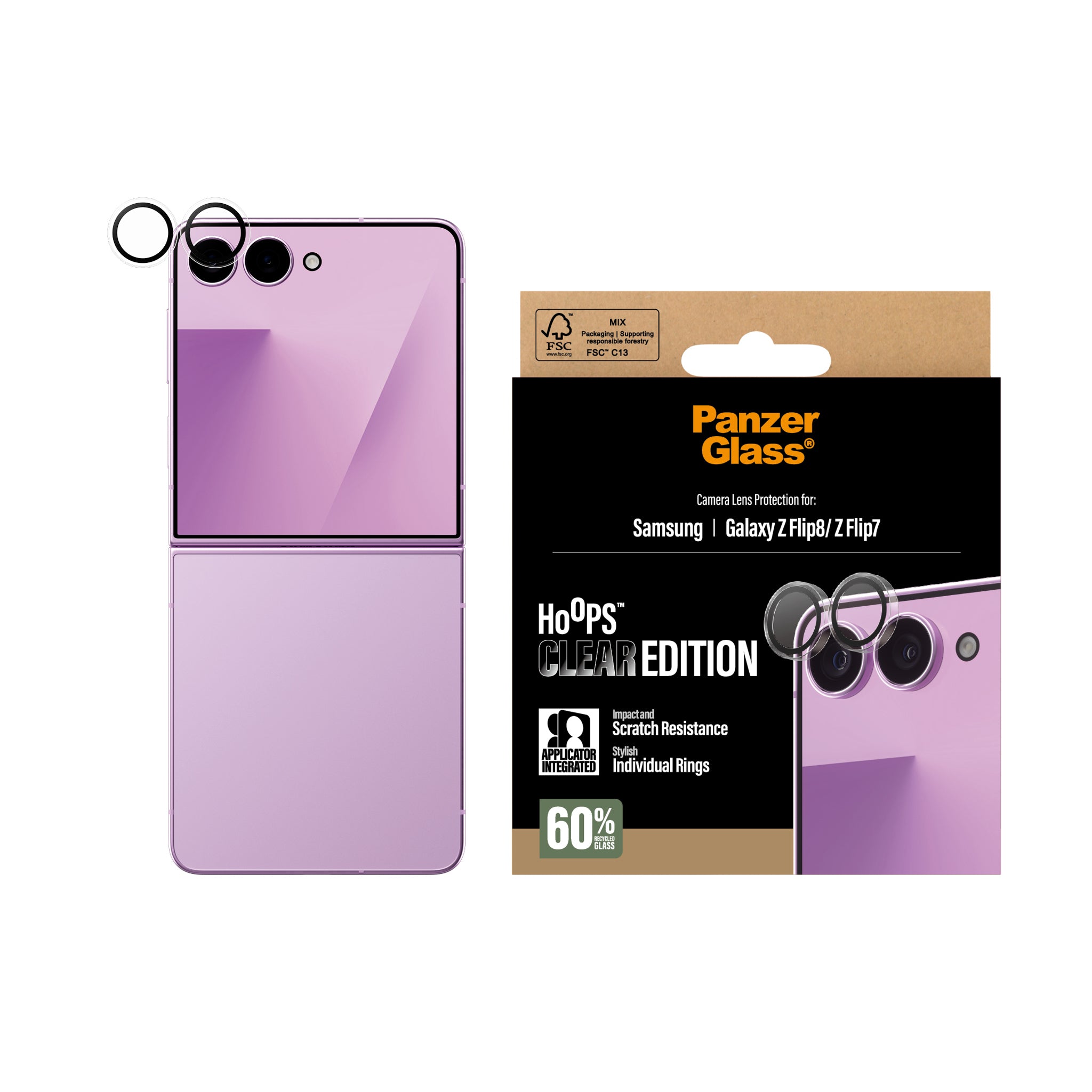 PanzerGlass® Hoops® Kameraschutz Transparent Samsung Galaxy New Z Flip7 | Flip 7